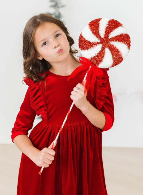 Rosi Twirl Dress- Red Velvet