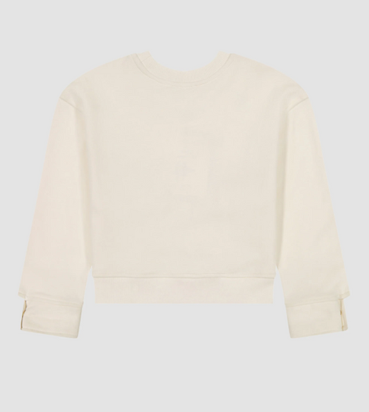 Edie Cropped Sweatshirt- Manilla