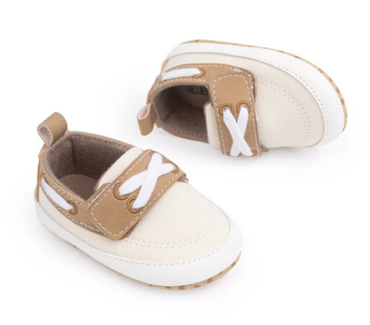 Dylan Pleather Baby Shoes- Cream