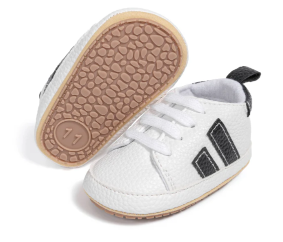 Baby Tennis Shoes- BLK/WHT