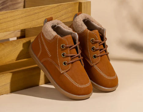 Faux suede cute unisex boots-brown