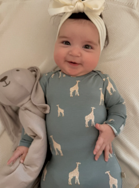 Convertible Pajama - Giraffe Moss