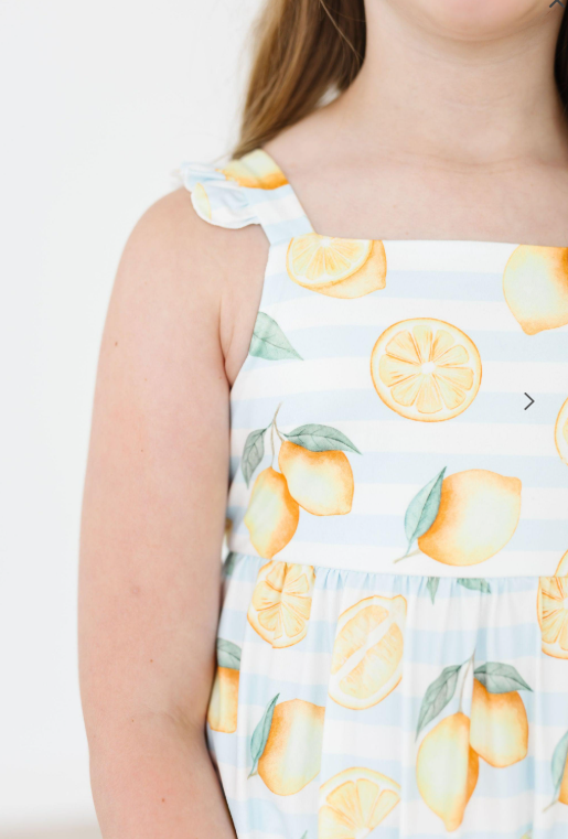 Lovely Lemons Ruffle Maxi Dress