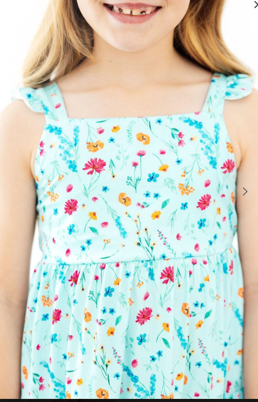 Bluebell Breeze Ruffle Maxi Dress