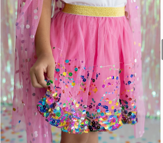Raspberry Confetti Tutu - Dress Up Skirt