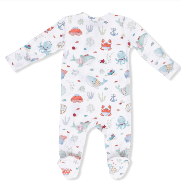 Sailor Sea Creatures - 2 Way Zipper Footie