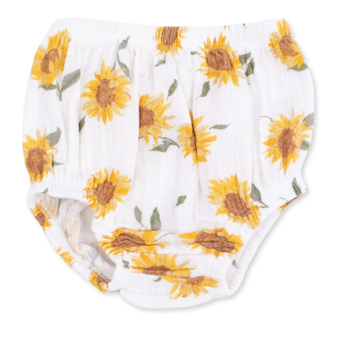 Western Pearl Snap Dress & Bloomer- Baby Sunflower