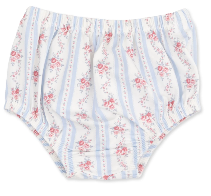 LS Ruffle Dress & Bloomer-Anna Floral Stripe