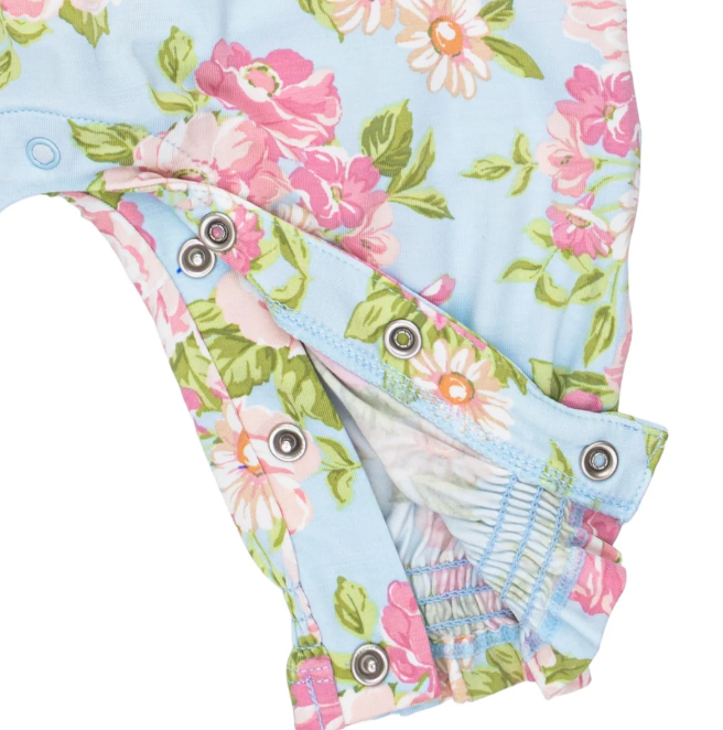 Smocked LS Angeline Floral Romper