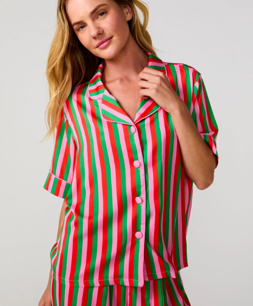 Candy Christmas Silky PJ Set