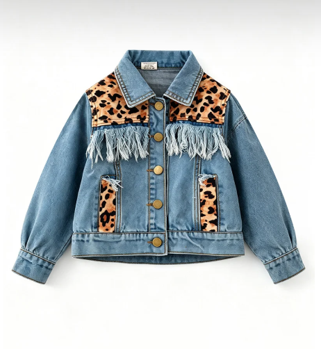 Allio Leopard Denim Jacket