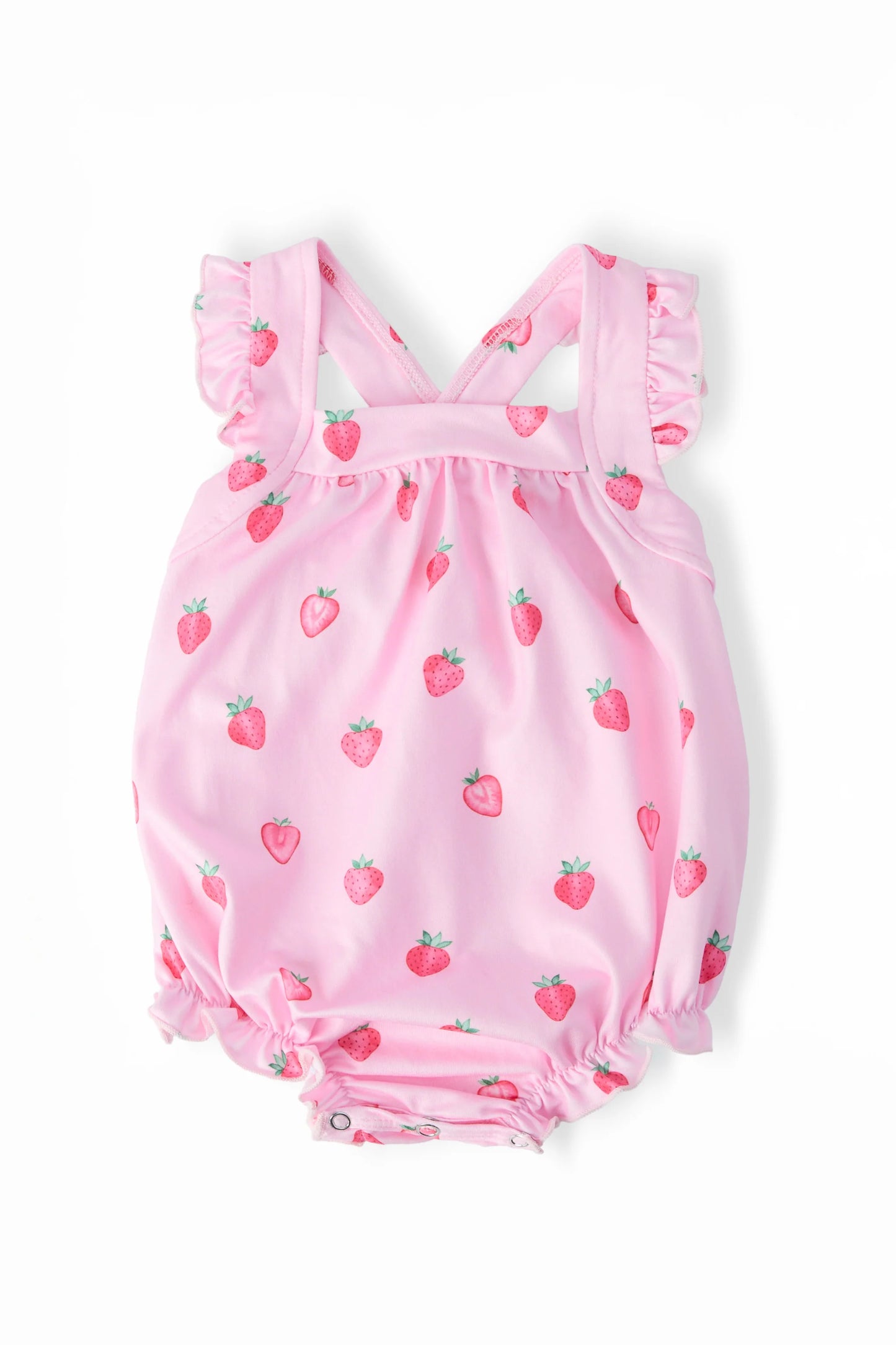 Sweet Strawberries Ruffle Romper