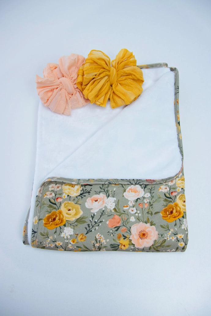 Willow Bloom Plush Swaddle Blanket