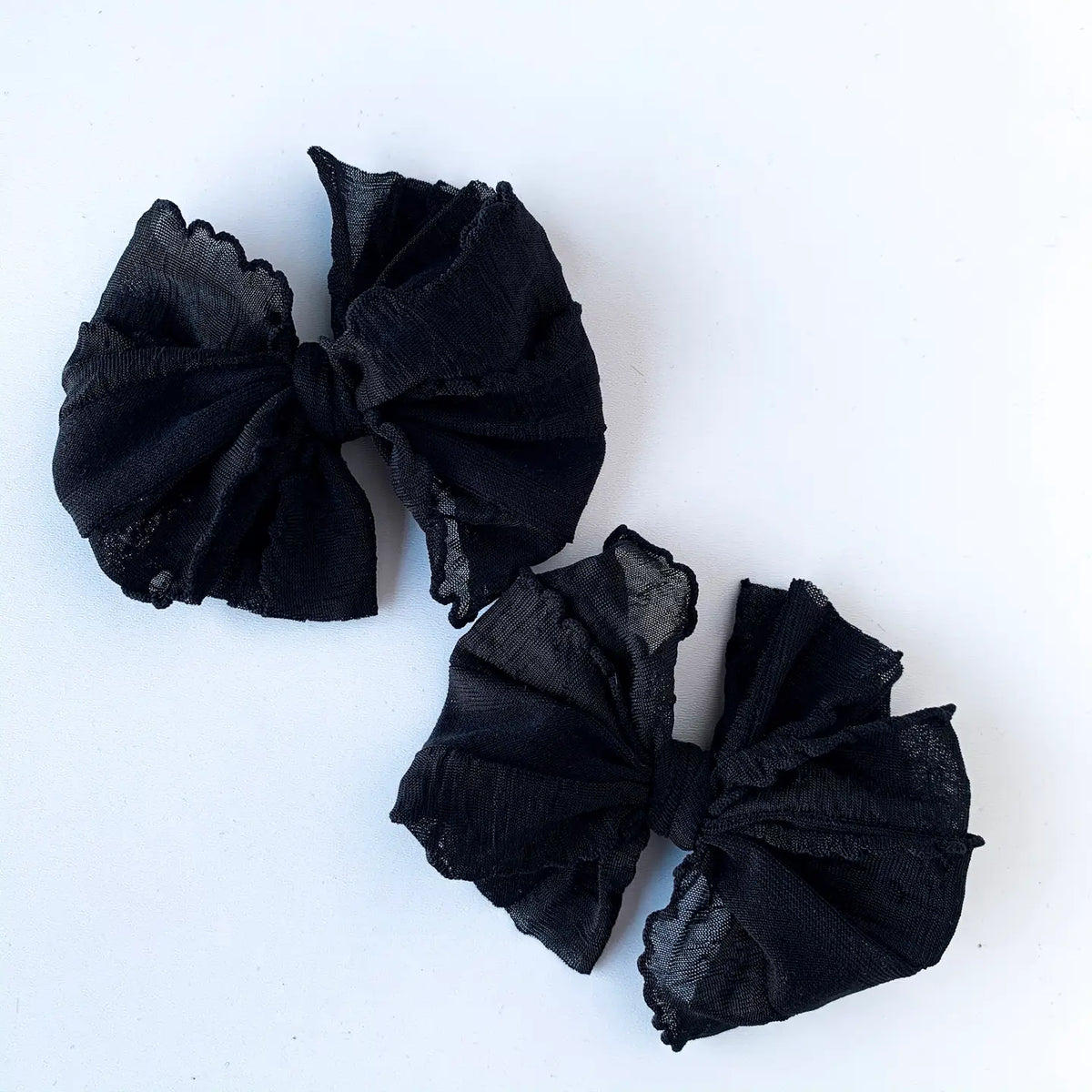 RR Ruffled Clip Set- Black