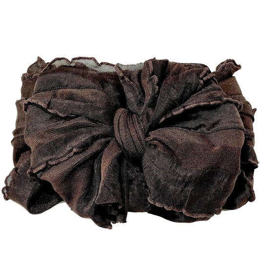 RR Ruffled Headband - Brown