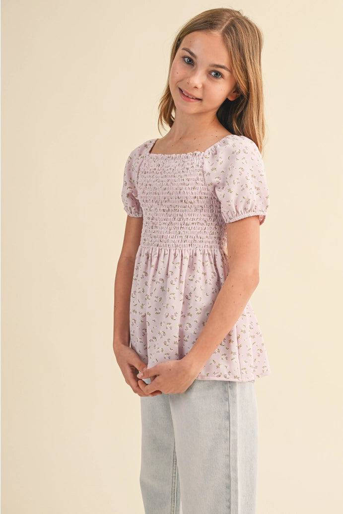 Tween Girls Smocked Top