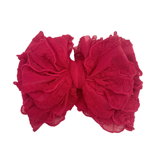 RR Ruffled Headband - Cranberry
