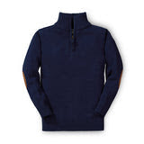 Organic Half Zip Sweater-Navy