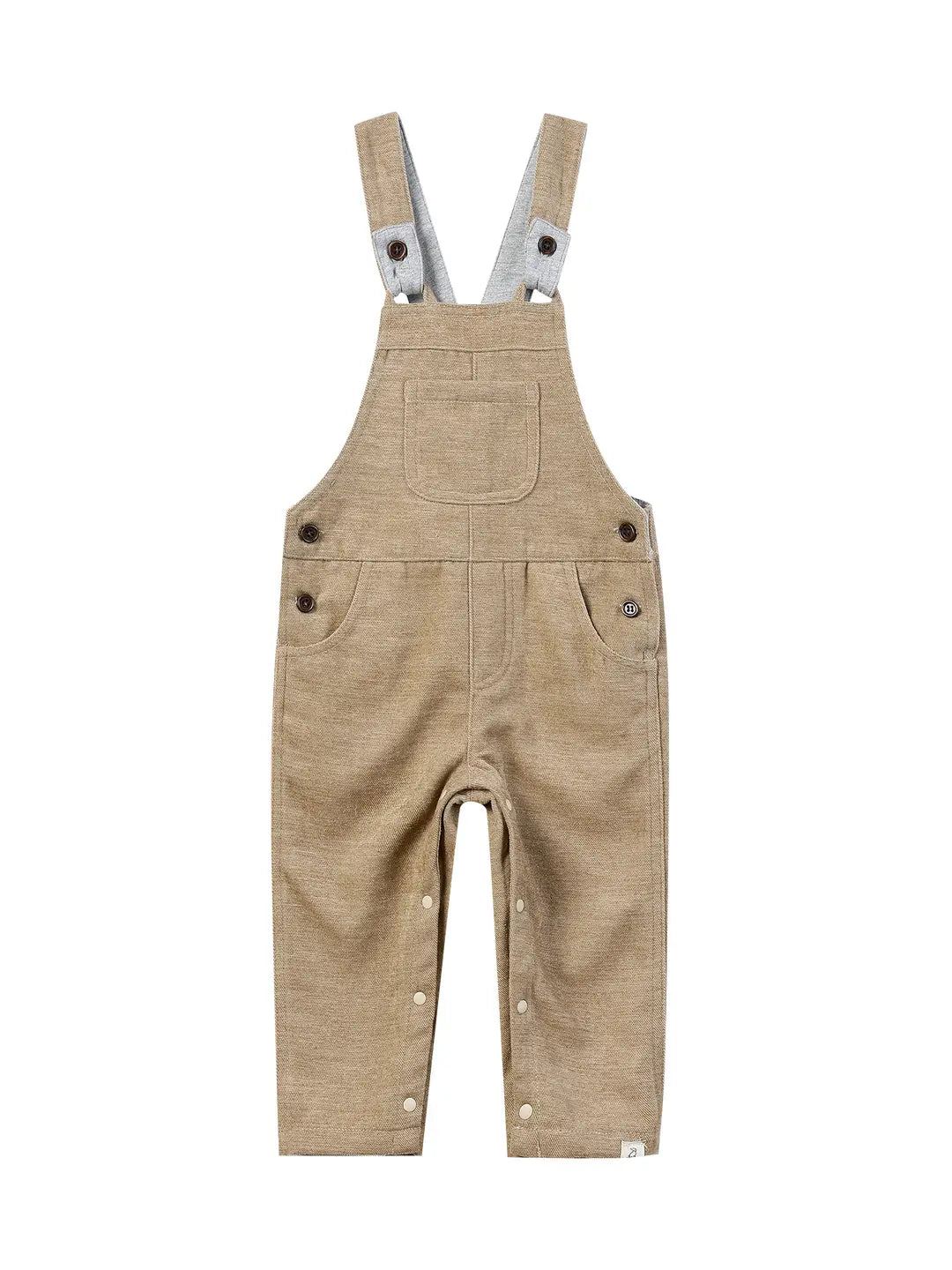 Gentry Beige Moleskin Woven Overalls