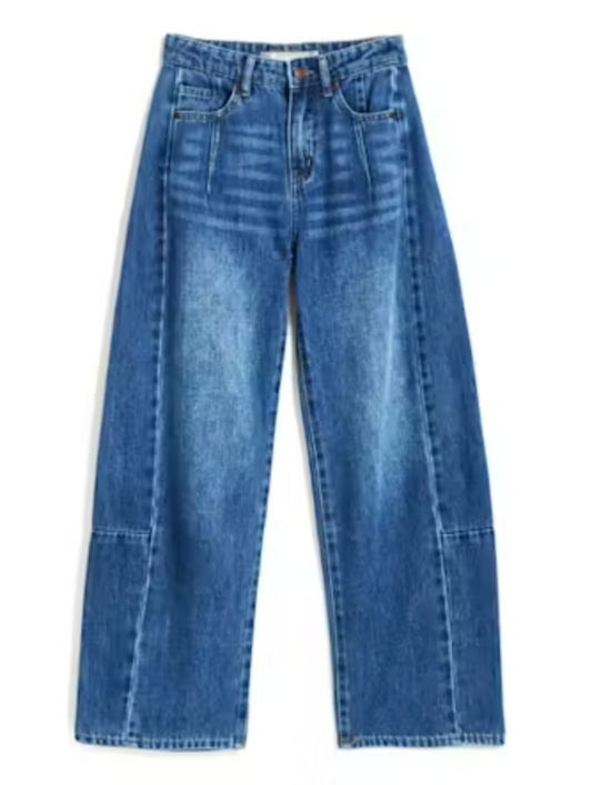 Barrel Crop Pant-Dark Indigo