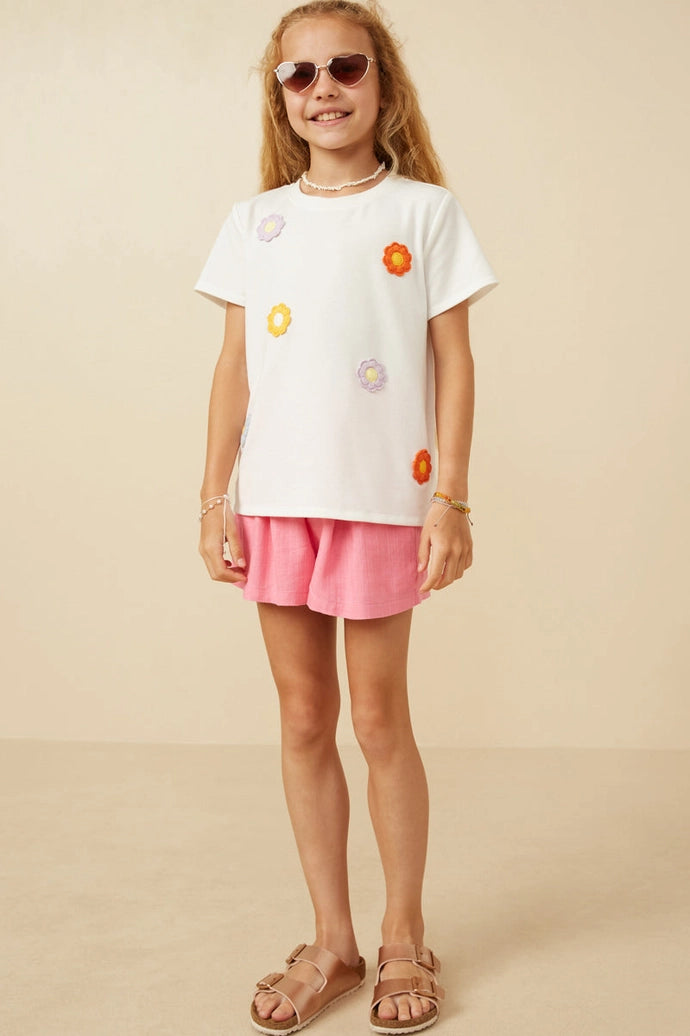 Multi Floral Patched Knit Tee