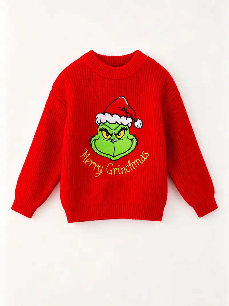 Merry Grinchmas Sweater-Red