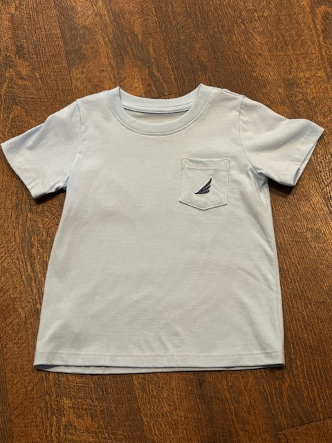 Blue Golf Graphic Pocket Tee
