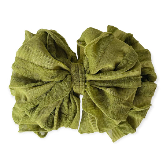 RR Ruffled Headband- Olive