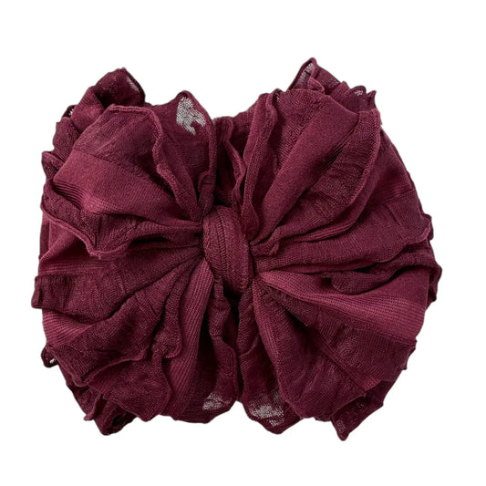 RR Ruffled Headband - Maroon