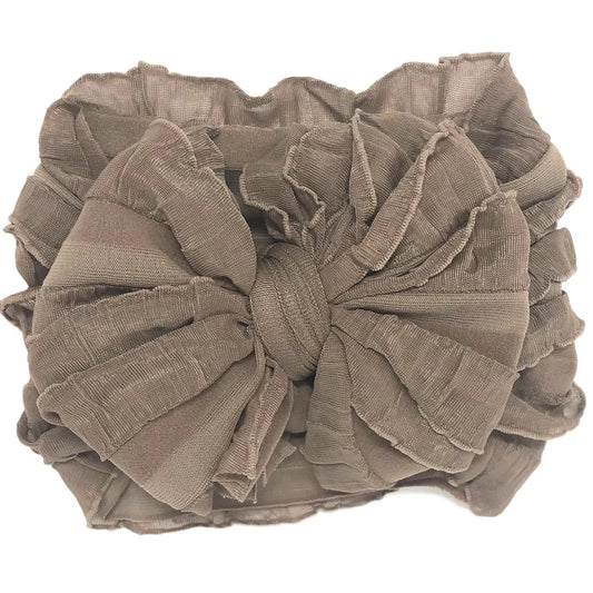 RR Ruffled Headband - Mocha