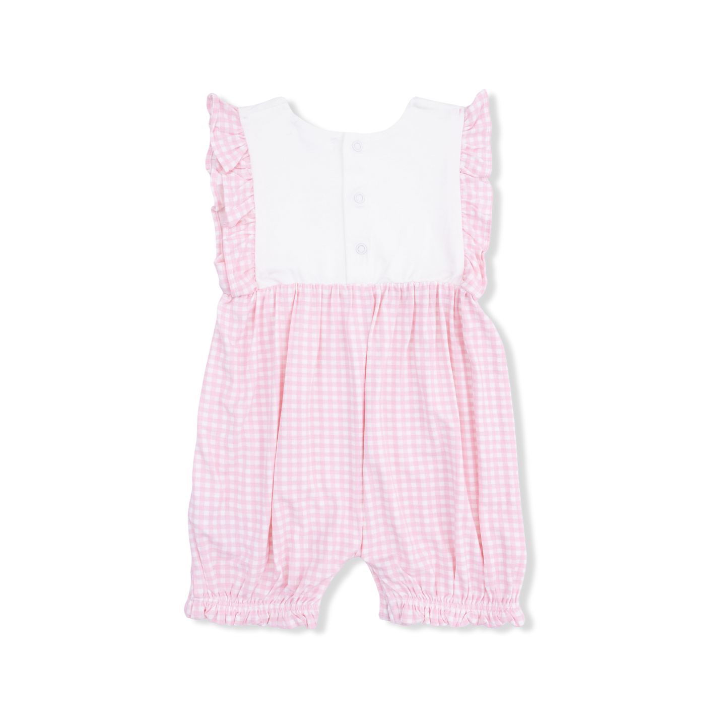 Bubbly Whale With Bow Pink - Ruffle Playsuit