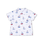 Bubbly Sailboats Blue- Polo w/Casual Short