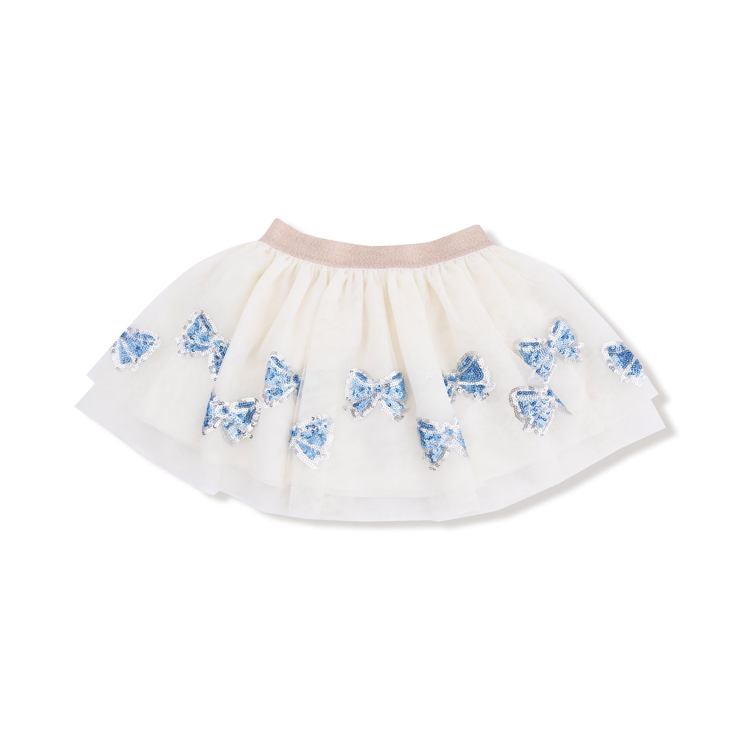 Romi Floral Tutu Skirt- Blue Bow
