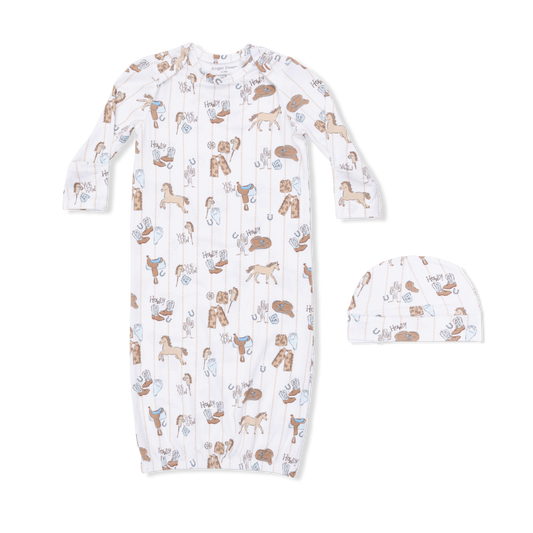 Cowboy Nursery - Lap Gown & Beanie Hat