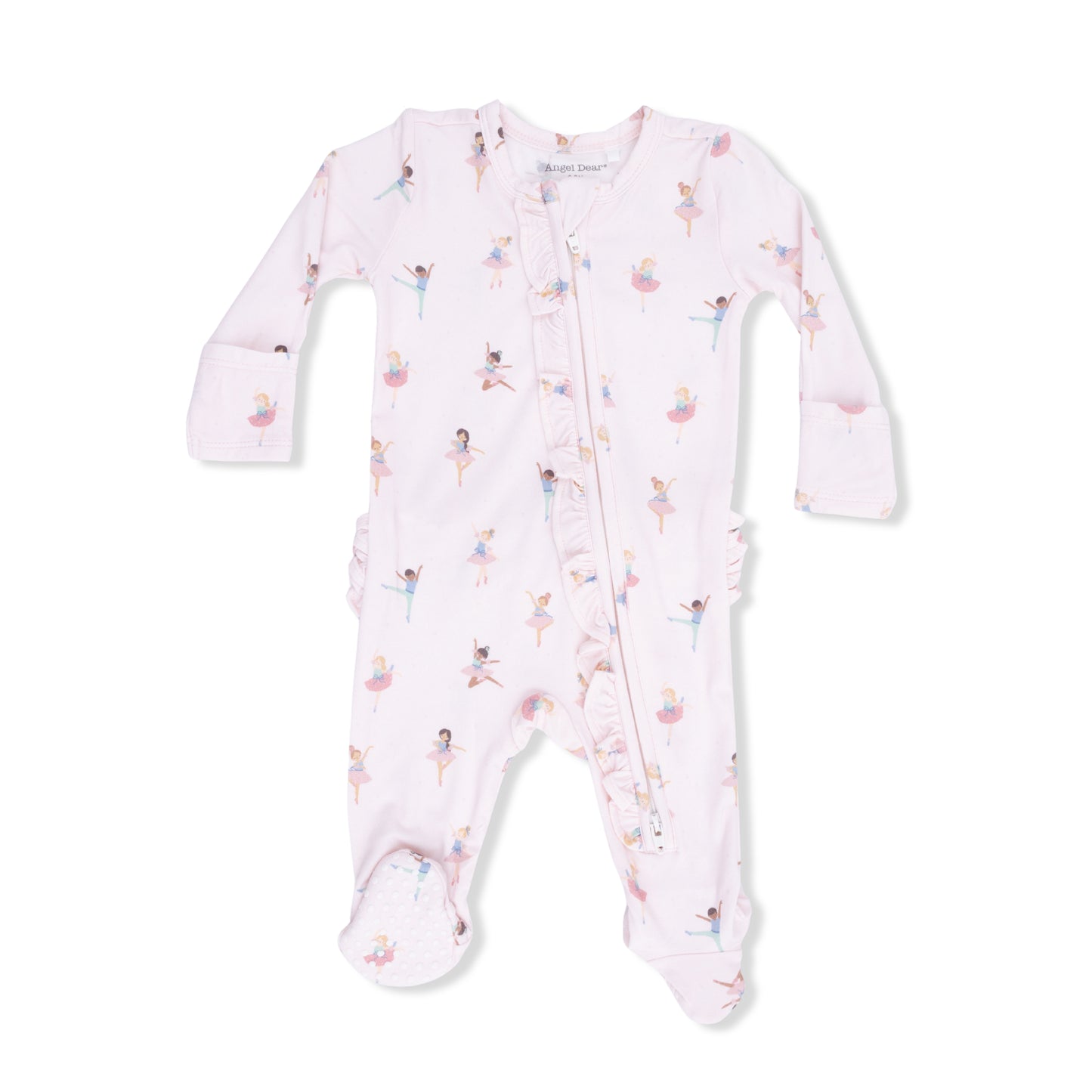 Petite Ballet -2 Way Ruffle Front Zipper Footie