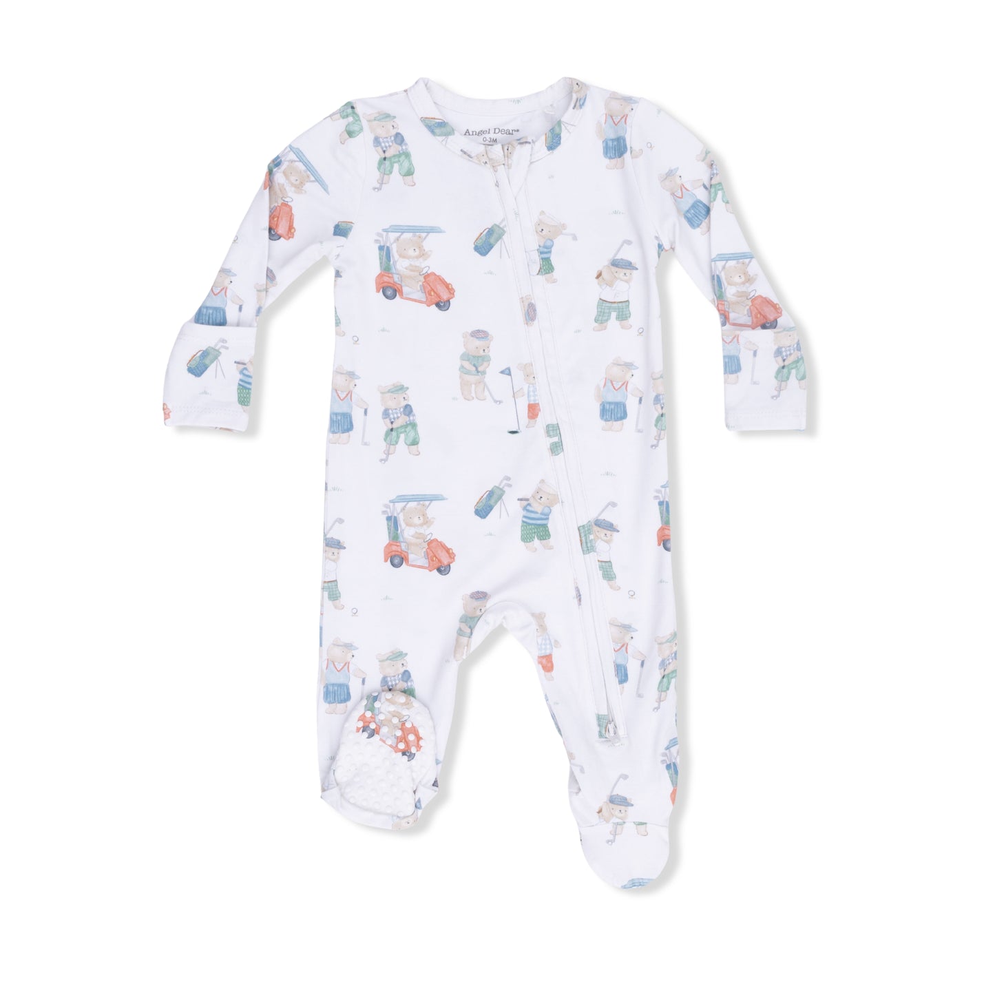 Golfing Teddy Bears -2 Way Zipper Footie