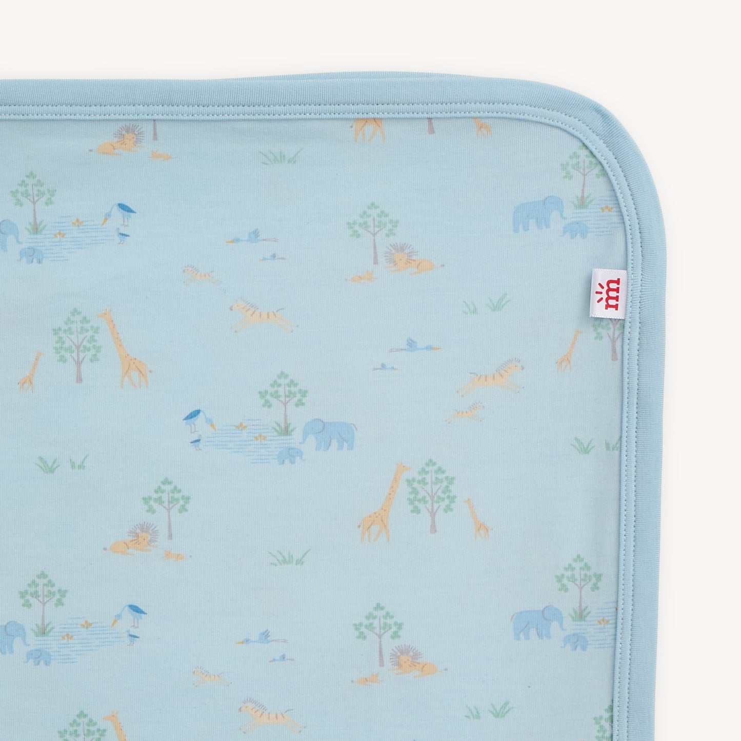 Serene Safari Blue Modal Baby Blanket